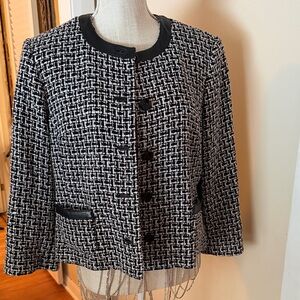 Pendleton Black and White Tweed Blazer